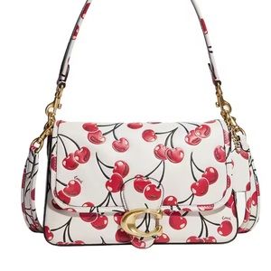 Coach Soft Tabby Shoulder Bag With Cherry Print
